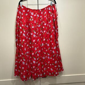 NWT J. Crew Floral Print Midi Skirt L